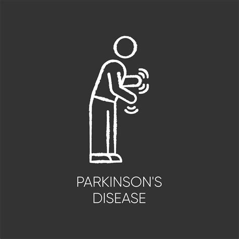 Parkinsons Disease Chalk Icon Movement Walking Difficulty Shaking