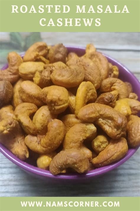 Roasted Masala Cashews Recipe Roasted Kaju Masala Cashew Nuts In Air Fryer Nams Corner