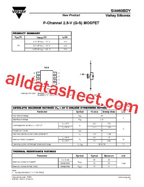 Si Bdy T E Datasheet Pdf Vishay Siliconix