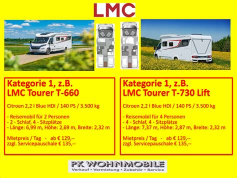 PK Wohnmobile Mietpark Preise