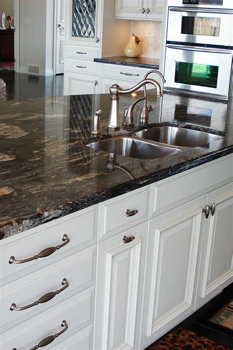 36 Enviable Black Granite Countertop White Cabinets