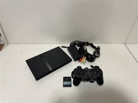 ソニー 薄型 PS2 本体セット SCPH 70000 CB ブラック み メモリーカード コントローラー アダプタ 本体 売買された