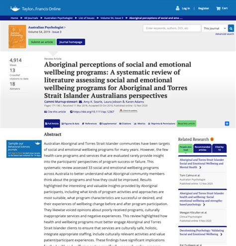 Aboriginal Perceptions Of Social And Emotional Wellbeing Programs A