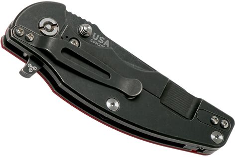 Rick Hinderer Jurassic Slicer Battle Black Red G Cpm Cv Coltello