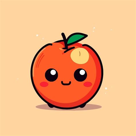 Premium Vector Cute Kawaii Apple Chibi Mascot Vector Cartoon Style