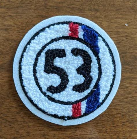 Chenille Number 53 Herbie Patches Sew On Etsy