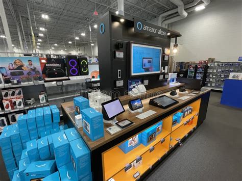 buy retail electronics store interior amazon alexa display