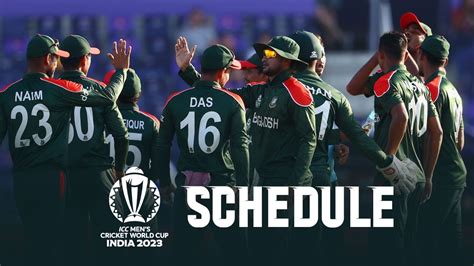 Icc Cricket World Cup 2023 Schedule For Bangladesh Updated