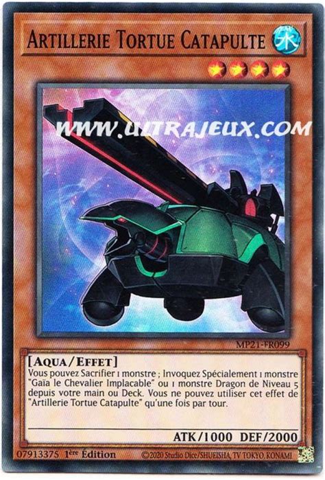 Carte Yu Gi Oh Artillerie Tortue Catapulte MP21 FR099