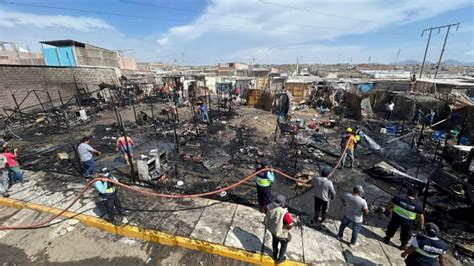 Incendio Arrasa Con Seis Precarias Viviendas En Asentamiento Humano De