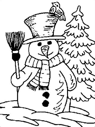 Christmas Snowman Coloring Pages part 3