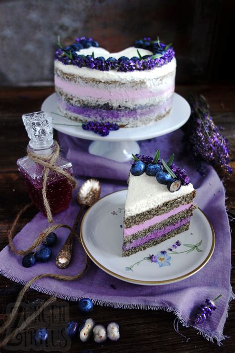 Naked Cake Mit Lavendel Und Heidelbeeren Zungenzirkus