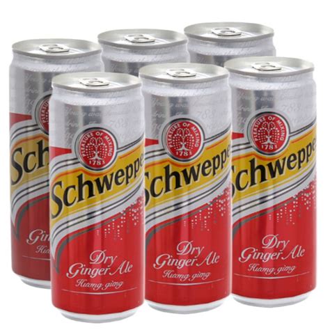 Nước ngọt Schweppes Dry Ginger Ale hương gừng lốc 6 lon x 330ml Chuỗi