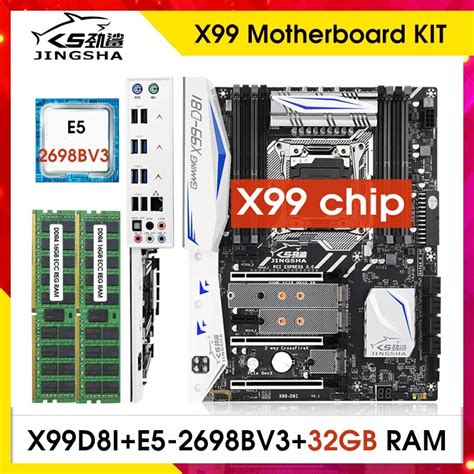 Jingsha X99 D8i Motherboard Kit Lga2011 3 With Xeon E5 2698b V3 Cpu Processor 32gb 216gb