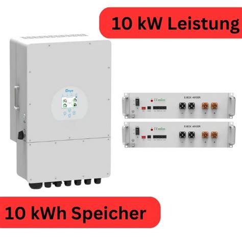 Deyepytes Komplettset 10 Kw Hybridwechselrichter And 10 Kwh