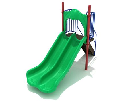 4 Foot Double Straight Slide Commercial Playground Equipment Pro