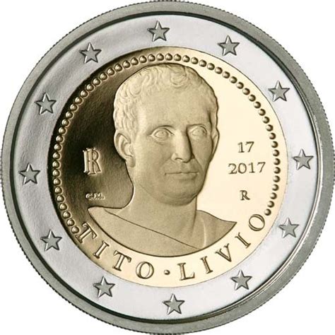 Moneda 2 Cc Italia 2017 Tito Livio Versiones FDC Y Proof