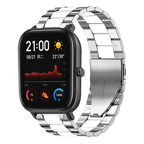 Xiaomi Amazfit Gts Stahlarmband Silber Wei Smartwatcharmbaender De