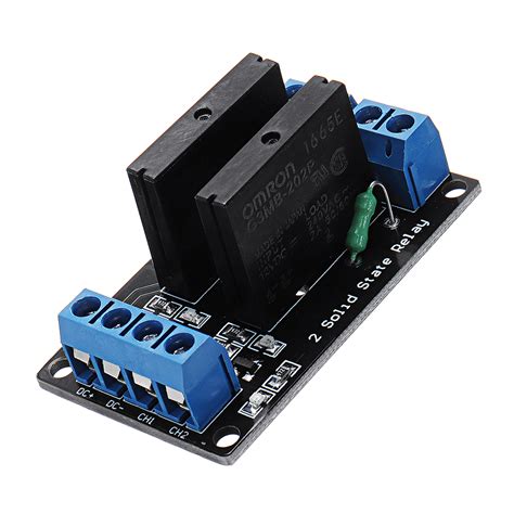 5pcs 2 Channel Dc 12v Relay Module Solid State High Level Trigger For