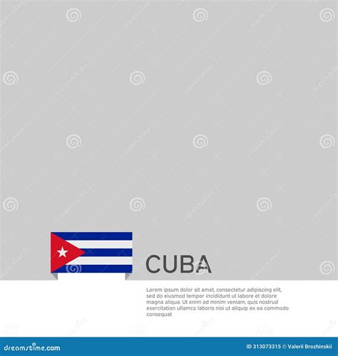 Cuba Flag Background State Patriotic Cuban Banner Cover Document