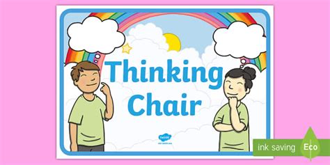 Thinking Chair Display Sign Teacher Made Twinkl