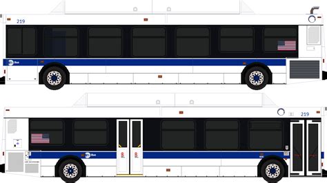 The Blue And White Bus Is Shown In Three Different Views One With An