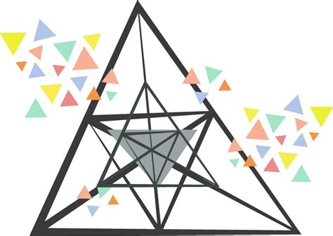 Creative abstract geometric triangle elements design. 24976625 Vector ...