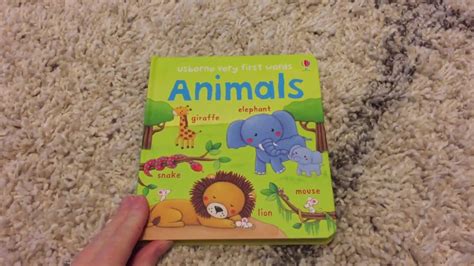 Usborne Very First Words Animals Youtube