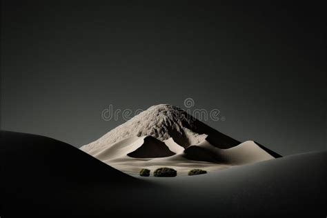 Minimalist Serene and Peaceful Landscape Illustration with Calm