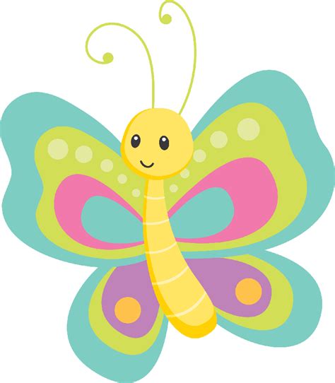 a cartoon butterfly with colorful wings and dots on it's back legs ...