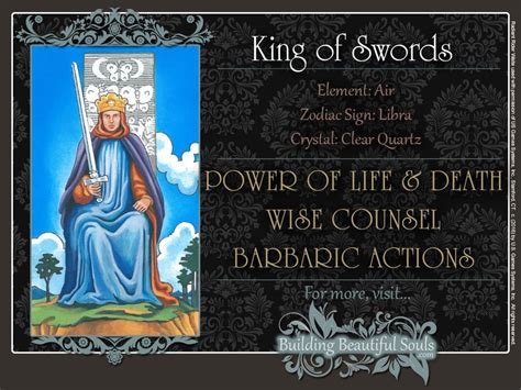 The King Of Swords Tarot Card Meanings Tarot Reading