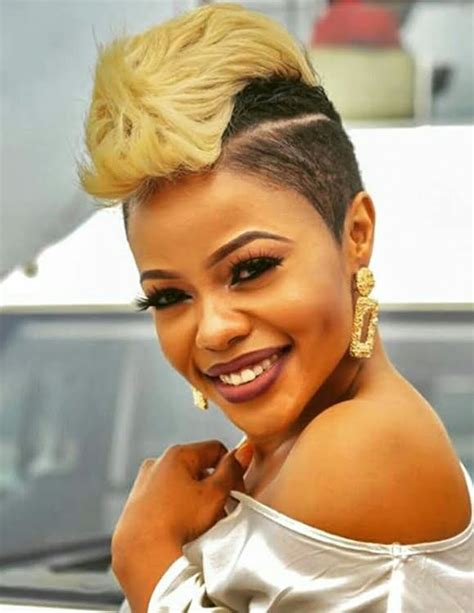 Clipkulture Zandie Khumalo Look Cute In Her Punk Hairstyle With Gold