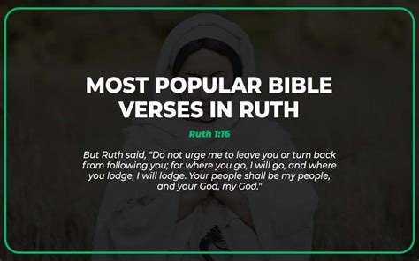 Top 30 Most Popular Bible Verses In Ruth Scripture Savvy