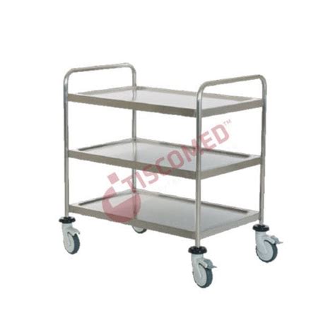 Carrinho Hospitalar TTAC 3360 TISCOMED STAINLESS STEEL HOSPITAL