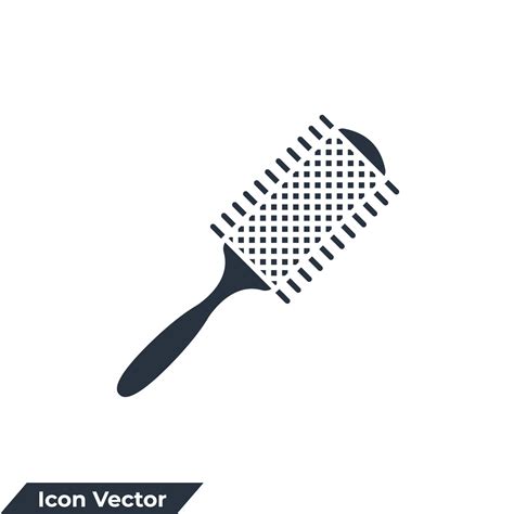 Hair Brush Icon Logo Vector Illustration Comb Symbol Template For