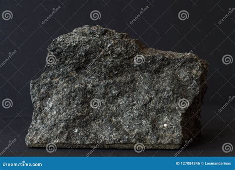 Gabbro mineral on black stock photo. Image of macro - 127084846