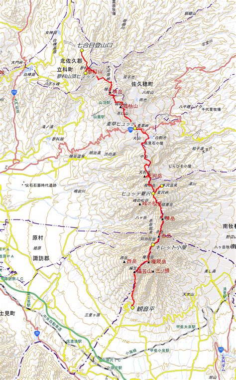 八ヶ岳南北40km完全縦走観音平赤岳蓼科山