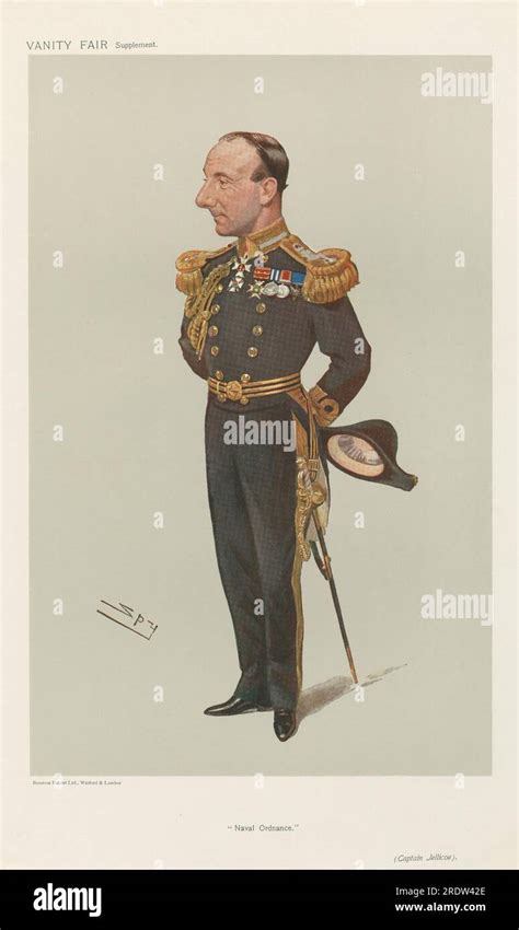 Vanity Fair Military And Navy Naval Ordnance Captain Jellicoe 1906