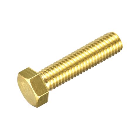 Brass Hex Bolts 1 2 13x2 1 Pack Fully Thread Grade 4 8 Machine Screws