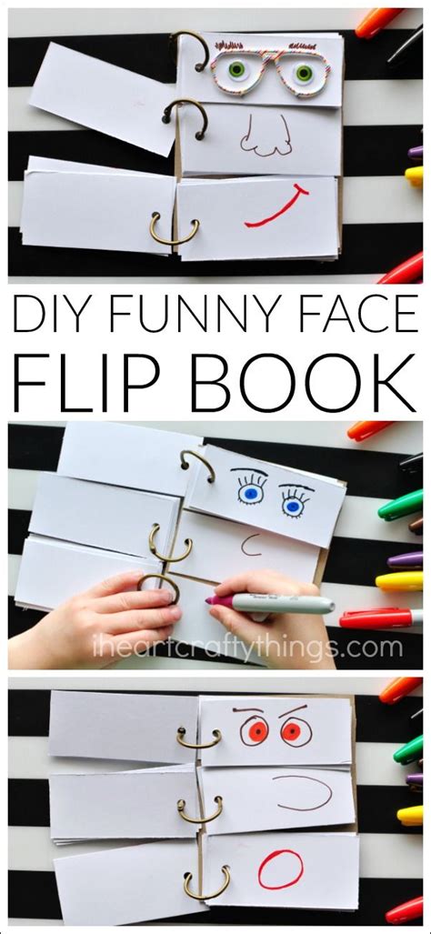 Diy Funny Face Flip Book Business For Kids Crafts Fun Crafts