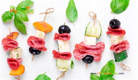 Mini Salami Feta Peach Skewer Fill My Recipe Book