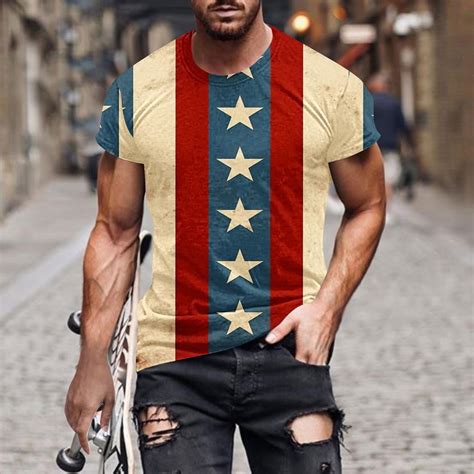 Nslgxd Muscle Shirts For Men 4th Of July Patriotic Shirt Distressed