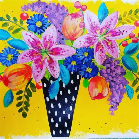 How To Paint Impressionist Lilies Tulips Lilacs And Aster Boho Flower