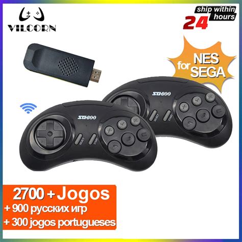 Console De Controle Sem Fio De Bit Md Para Sega Genesis Br Game Stick