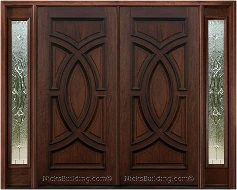 Elegant Mahogany And Glass Arch Double Front Door Home Design Hawk Haven