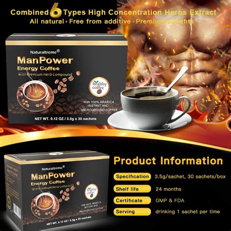 Tongkat Ali Extract Man Powder Energy Coffee For Men Health Buy