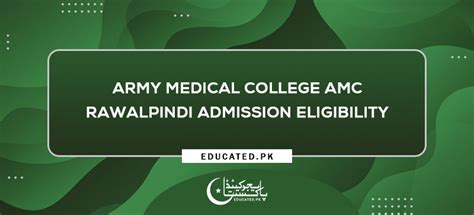 AMC Rawalpindi Admission 2024 - Army Medical College