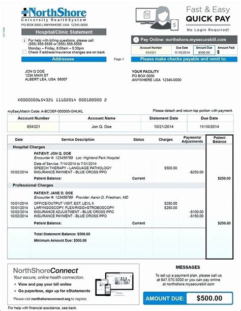 Looking Good Itemized Medical Bill Template Sales Return Invoice Format ...