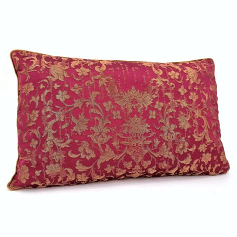 Cardinal Gold Silk Jacquard Rubelli Fabric Throw Pillow Etsy