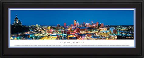 St. Paul, Minnesota Deluxe Framed Skyline Picture 2